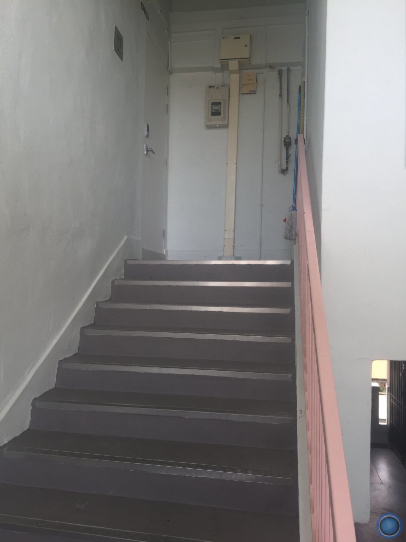 Entry from stair landing